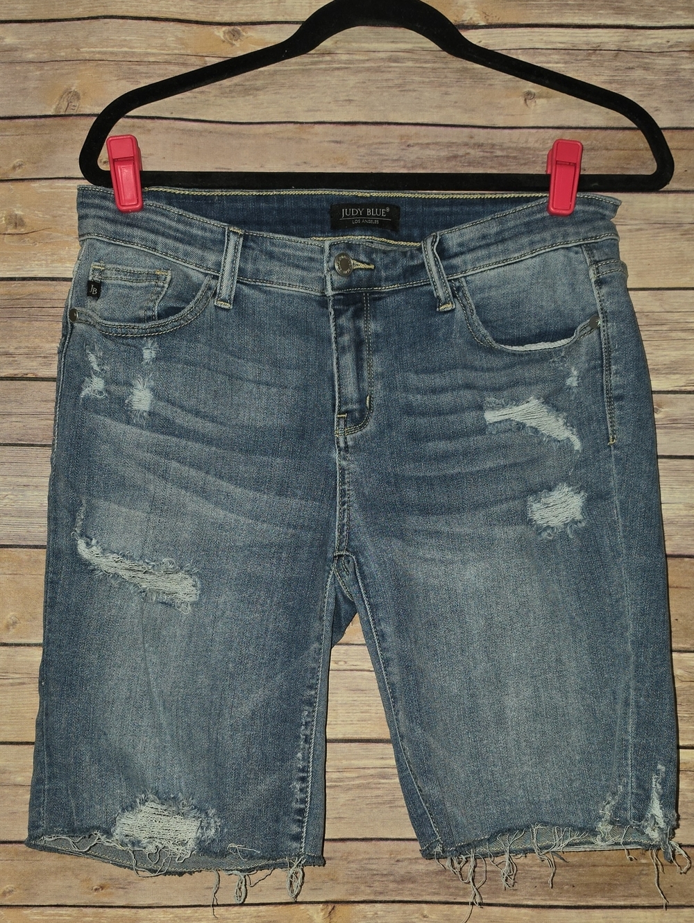 Judy Blue Distressed Bermuda Shorts